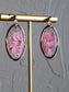 Pink Helebore Flowers Resin Earrings