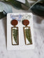 Fern resin earrings