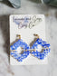 Santorini Collection | Polymer clay earrings | Blue and white earrings