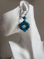 Turquoise southwestern shaped polymer clay earrings| Handmade clay earrings