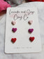 Micro heart polymer clay stud packs | Valentine's day studs