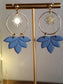 Lotus polymer Clay dangles Fall Earrings