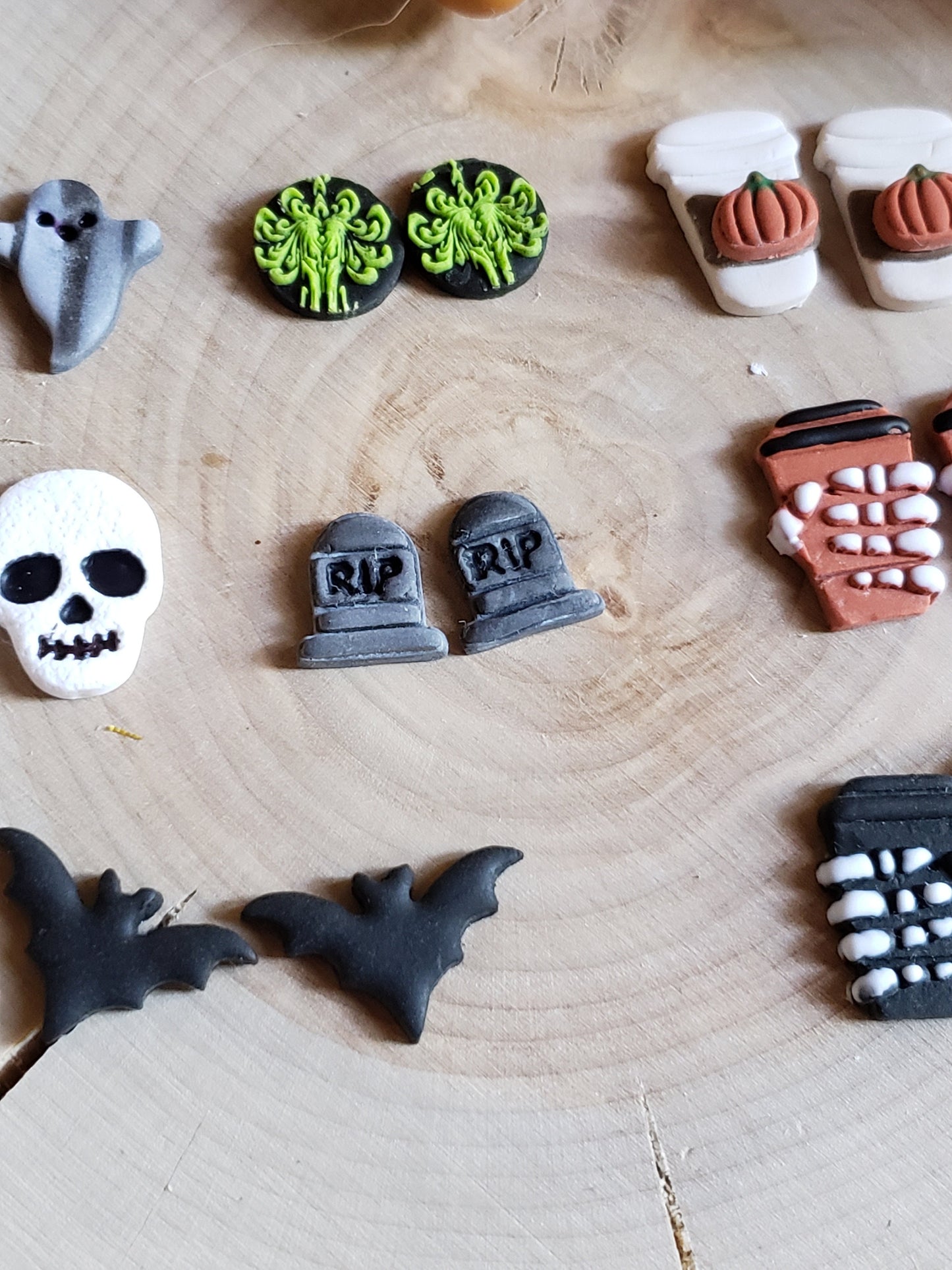 Clay Halloween Earrings | Halloween Stud Packs