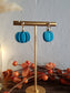 Clay Halloween Earrings | Pumpkin earrings with gold studs in 3 colors