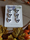 Clay Halloween Earrings | Skull Trio Dangle Earrings | Polymer clay Statement Earrings