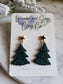 Evergreen Christmas Tree Earrings | Polymer Clay Tree Earrings | Christmas Earrings