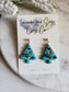 Christmas tree earrings | lights Christmas tree earrings