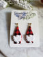 Clay Christmas Earrings | Buffalo plaid Gnome earrings| Christmas Gnomes earrings| Gnome clay earrings