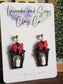 Christmas Polymer Clay Earrings | Christmas Lantern Earrings in Black