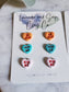 Mini conversation heart studs | Chose your own stud packs | Valentine's clay stud packs